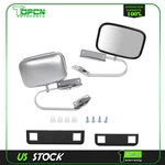 Side View Manual Mirrors Chrome Pair Set Fits 1980-96 Ford F-series Pickup Truck. Fixed Price $39.07.