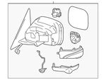 Genuine Nissan Door Mirror Assembly Left-hand 96302-6JL1A. Fixed Price $1352.20.