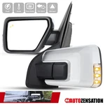 Fit 2021-2025 Ford F150 Chrome Power Heat Mirrors Pair Blind Spot Led Signal. Fixed Price $238.43.