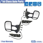 Pair Power Folding Mirrors Fits 09-16 Ford E-350 E-450 Super Duty E-150 Van. Fixed Price $155.14.