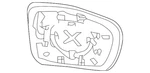 Genuine Nissan Mirror Glass 96366-JF30A. Fixed Price $152.63.