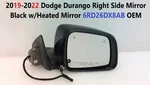 2019-2022 Dodge Durango Right Side Mirror Black W/heated 6RD26DX8AB Oem. Fixed Price $180.00.