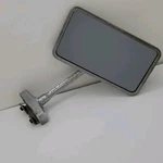 Vintage? '30'S 40'S? Small Chrome Rear View Mirror With Arm & Bracket Roberk. Fixed Price $30.00.