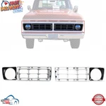 New Front Grille Right & Left Silver Plastic 2PC Fits 1976-1977 Ford F-100 F-150. Fixed Price $170.30.