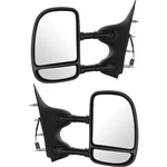 Towing Mirror Set 2002-2008 Ford E-350 Super Duty Power Textured Black 2PC. Fixed Price $216.66.