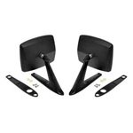 Acp Satin Black Flat Driver/ Convex Passenger Outside Mirror Pair Bronco 1966-77. Fixed Price $124.98.