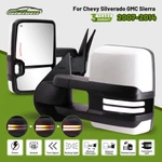Painted White Tow Mirrors For 07-14 Silverado Sierra Power Heated Led Switchback. Fixed Price $209.99.