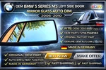 2006-10 Bmw 5SERIES M5 Oem Auto Dim Left Side Door Mirror Glass 51167168183. Fixed Price $129.99.