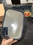 Nos Delbar Ford Chevy Truck Mirror White 10 1/2 X7. Fixed Price $99.50.