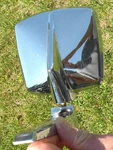 Vintage Chrome Roberk Square Rear View Side Mirror # 2570-2. Fixed Price $59.99.