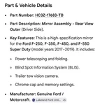 Oed Ford Mirrors Black Amd Chrome Platinum Edition, One 2021. Fixed Price $945.00.