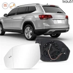 Left Side Mirror Glass For Volkswagen Atlas 2018-2024 W/ Blind Spot Heated. Fixed Price $27.64.