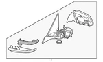 Genuine Bmw Mirror Assembly 51-16-7-345-705. Fixed Price $901.38.