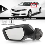 Left Side Door Mirror For 2014-2020 Chevrolet Impala W/ Signal Puddle 8 Pins. Fixed Price $71.99.