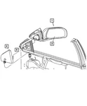 Genuine Mopar Outside Rear-view Electric Heated Mirror Right 1CK70TZZAB. Fixed Price $191.02.