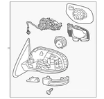 Genuine Mitsubishi Mirror Assembly 7632D853. Fixed Price $558.86.
