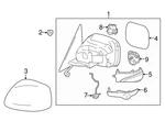Genuine Infiniti QX80 Door Mirror Assembly Driver Left (2020-2023) Oe 963026JE0B. Fixed Price $2115.82.