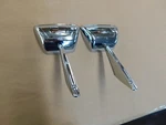 Nos Oem Ford 1961 1962 Galaxie Fairlane Falcon Mirrors W/ Crest Emblem Ornament. Fixed Price $429.00.