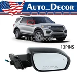 Right Side Mirror 13-PIN 2020-2024 Ford Explorer W/memory&camera Matte Black. Fixed Price $225.24.