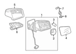 Genuine Oem Right Door Mirror Cover 24681102009191 For Mercedes. Fixed Price $90.00.