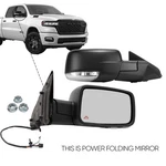 For Ram Truck 2014 2018 Mirror Power Folding With Signal Black Right Passenger. Fixed Price $128.22.