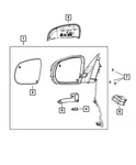 Genuine Mopar Outside Rear-view Mirror Right 68325340AA. Fixed Price $161.20.