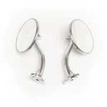 4" Swan Neck Side View Mirrors Pair Stainless Polished Chrome Retro Chevy Ford. Fixed Price $79.97.