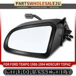 New Left Driver Side Black Powered Mirror Ford Tempo 1988-1994 Mercury Topaz. Fixed Price $47.08.