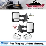 Trail Ridge Tow Mirror Power Fold Heat Smoked Signal Textured & Chrome Ford. Fixed Price $804.95.