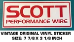 Scott Performance Wire Vintage Original Vinyl Decal Sticker - Racing Engine. Fixed Price $7.24.