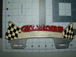 Gilmore Record Breakers License Plate Topper Drag Racing. Fixed Price $22.00.