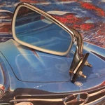 Nos Mercedes W110, W113 Goose Neck Outside Rearview Mirror Assembly 1108100516. Fixed Price $250.00.