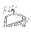 Genuine Mopar Outside Rear-view Mirror Right 5SG18LAUAF. Fixed Price $284.20.
