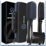 Arkam Beard Straightener For Men -premium Heated Brush Kit W/anti-scald. Fixed Price $20.99.