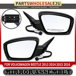 2X Power Mirror With Heated Manual Folding For Volkswagen Beetle 2013-2016. Fixed Price $138.99.