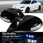 For 03-12 Mazda RX8 M-3 Style Gloss Black Led Manual Side Mirrors Pair. Fixed Price $49.95.