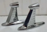 Matching Pair Chrome Side Mirror Mounts - Vintage Set Windswept Auto Car Joma. Fixed Price $59.49.