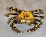 Antique Crab Solid Brass Ocean Sea Beach Gold Lustre Vintage Ornament Claws. Fixed Price $33.53.