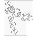 Genuine Audi Mirror Assembly 80B-857-409-J-9B9. Fixed Price $1396.72.