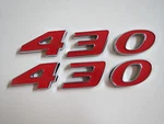 Ford Mercury Lincoln Edsel 430 Engine Id Fender Hood Scoop Trunk Emblems - Red. Fixed Price $24.99.