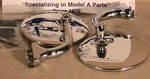 1928-1931 Model Ford Universal Streetrod Ratrod 3" Curved Arm Peep Mirrors 1PR. Fixed Price $75.95.