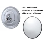 5" Chrome Ribbed Exterior Door Round Rear View Mirror Head 1947-1972 Chevy Truck. Fixed Price $10.40.