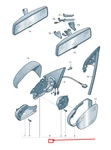 New Vw Eos 1F Front Right Side Wing Mirror Lhd 1Q1857508BD9B9 Genuine. Fixed Price $102.00.