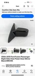 2006-2010 Ford Fusion Passenger Right Side View Power Door Mirror Black Bwcrx. Fixed Price $65.00.