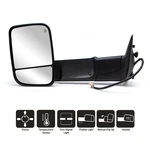 Tow Mirror For 09-18 Dodge Ram 1500 2500 3500 Power Heated Signal Left Side Lh. Fixed Price $95.51.