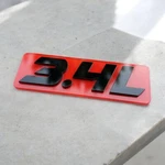 2PCS Black & Red 3.4L Logo Emblem Fender Trunk Car Badge Sticker Decal. Fixed Price $16.99.