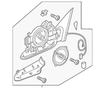 Genuine Audi Mirror Base 8U1-857-409-G-SP9. Fixed Price $684.82.