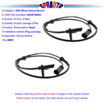 X2 Abs Wheel Speed Sensor Front For Bmw 528I 535I 550I 12-16 650I 12-19 Gt 740LI. Fixed Price $22.90.