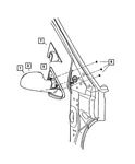 Genuine Mopar Outside Rear-view Mirror Left 4894411AE. Fixed Price $68.53.