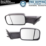 Trail Ridge Tow Mirror Power Folding Heated Signal Puddle Black Pair Set For Ram. Fixed Price $415.85.